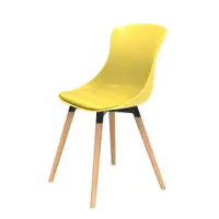 在飛比找蝦皮商城優惠-(組合) 特力屋 萊特塑鋼椅 櫸木腳架40mm/黃椅背/黃座