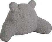 ele ELEOPTION Cute Reading Pillow Back Pillow for Bed Sitting up Bed Rest Pillow with Arms Backrest Pillows Adult Washable Light Gray