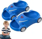 [Tmay] Toddler Slides Shoes | Car Design Sandals Kids,Toddler Slippers for House Shower Beach Tire Design 30° Forward Tilt Non-Slip