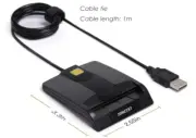 Saicoo D DOD Military USB Common Access CAC Smart Card Reader for Windows Mac OS