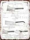 1890 Beatty's Butchers Meat Cleavers Choppers Family Metal Sign 9x12" A923