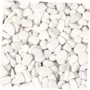 11lbs White Natural River Rocks, Polished Pebbles for 11 Pounds Snow White