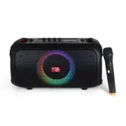 portable party speakers Bluetooth rechargeable 50w light RGB carrying strap