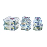 8PK Locknlock Airtight Classic Food Storage Container Kitchen Organiser Set CLR