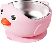 Suction Baby Bowl, Chick-Shaped Snack Dish, Silicone Cartoon Food Container, Non-Slip & Spill-Resistant Weaning Bowls for Kids Travel Feeding, Outdoor, Picnic Kindergarten Use