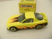 1993 MATCHBOX SUPERFAST #8 YELLOW MAZDA RX7 NEW IN BOX