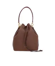 Bally Logo Printed Drawstring Bucket Bag One size Red