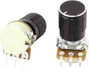 Aexit 2 (Potentiometer) Pcs B10K 10K Ohm 13mm Metal Rotating Shaft 3 Terminals Rotary Audio Single Linear (13ry785qf295) Taper Potentiometer