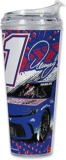 Rico Industries NASCAR Racing Denny Hamlin 24oz Acrylic Tumbler with Hinged Lid