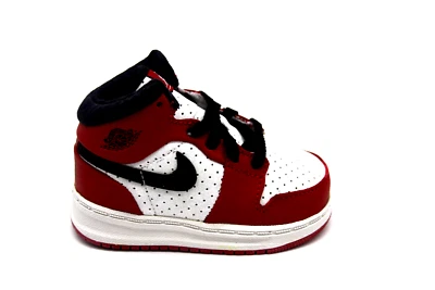 JORDAN ALPHA 1 WHITE BLACK/VARSITY RED 393735-101 BABYS SHOE SIZE 4.5C