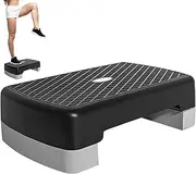Exercise Stepper | Workout Step with Adjustable Height | 17.7 Inch Non-Slip Fitness Equipment For Gym Training Cardio Aerobics Indoor