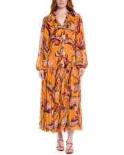FARM Rio Flying Macaw Midi Dress