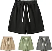 [Generic] Wear for Men Elastic Waist Pants Sports Fitness Pants Shorts