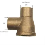 Libra Supply 1/2 inch,1/2'' Lead Free Copper Brass Service Tee C x FIP x C, 5pcs