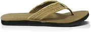 [Sanuk] Men's Fraid Not Flip Flop,Khaki,14 M US
