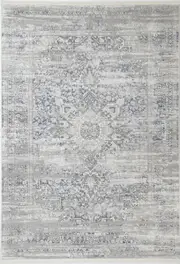 Celestial Medalion Grey Blue Rug