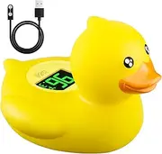 b&h Rechargeable Baby Bath Thermometer, Digital Floating Shower Thermometer for Newborn Bathtub and Room, Upgraded Turn Off Function, Fast Temperature Reading, Safety Infant Bath Time Toy (Baby Duck)