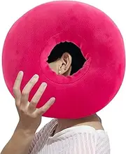 Piercing Pillow for Side Sleepers, Soft and Comfortable Donut Pillow, CNH Pillow Ear Pillows with Holes for Ear Pain, Piercing, Pain Relief Sleeping, Pressure Sore, Ear Pressure Relief Pillow (Pink)