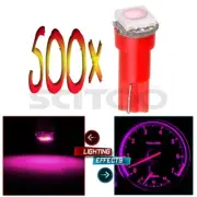 500pcs T5 5050 1SMD Wedge Car LED Gauge Light Bulbs 85 74 73 70 Pink For Honda (for: Honda)