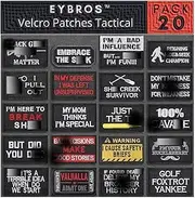 Eybros Tactical Morale Patch, 20 Bundle-Set, Military Patches Funny for Backpacks Hat Army Gears Etc.