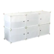 White Cube DIY Shoe Cabinet Rack Storage Portable Stackable Organiser Stand