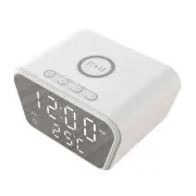 Alarm Clock 15W Intelligent Wireless Charger Time Calendar Temperature5383