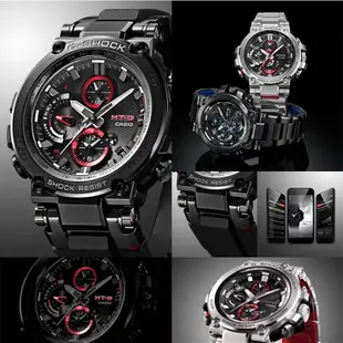 CASIO G-SHOCK MTG-B2000YBD-1A 太陽能智能APP藍芽連線碳纖維核心防護腕表 黑紅 50mm