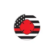 Beistle Firefighter Maltese Icon with Flag Button - Party Supply Patriotic
