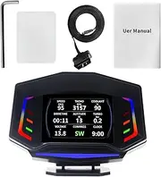 10 Pcs Hud ometer,Universal Head-Up Display - Digital Car HUD Head-Up Display Dual Mode OBD2/GPS Windshield Projector with, OverWarning Dobooo