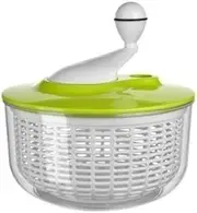 Salad Spinner Plastic Server Lettuce Vegetable Keeper Bowl Container Green 5.5L