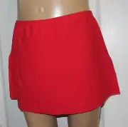Red Split Sides Dance Skirt Matte Spandex pull on Girls Small Child NWT