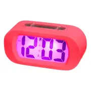 Round Electronic Alarm Clock, Pink Digital Alarm Clocks for Bedrooms