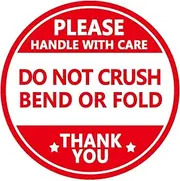 Do not Crush Bend or Fold Shipping Handling Stickers Labels,Shipping Warning Stickers for Package 2 Inch 500 Pcs Per Roll