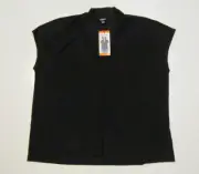 David Bitton Womens BUFFALO Black Elevated Knit V-Neck Blouse NWT Shirt XXL