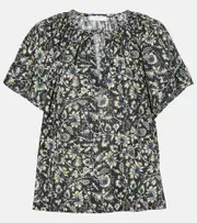 [Ulla Johnson] Ulla Johnson Sena printed cotton-blend top AU 20 multicoloured