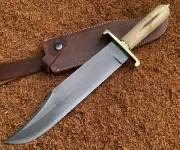 Bowie Knife Custom Made Hand Forged Carbon Steel Clip Point Bowie Knife