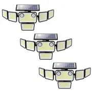 Dual Motion Sensor Solar Lights Outdoor, 3000LM Solar Flood Lights 6 Adjustab...