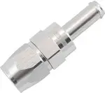 Aeroflow Straight -6AN Hose End to 3/8"Barb Teflon 200 Series Silver - AF214-06-06DS