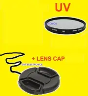 To CAMERA NIKON COOLPIX P900 P950 : UV Ultraviolet FILTER + LENS CAP w/holder