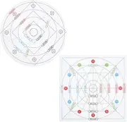 WEBEEDY 2 Styles DND Spell AOE Damage Template D&D Area of Effect Markers Map Grid for Dungeons and Dragons Accessories Tabletop Game Mat Board, Gift for D&D Enthusiast, 22x22 cm/8.7x8.7 Inches