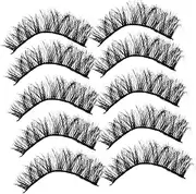 Beatifufu False Eyelashes Pack Pairs Women's Fluffy Fake Lashes Natural False Eyelashes Makeup Accessories for Women