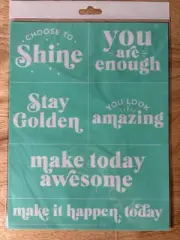 Chalk Couture Make Today Awesome Club Size B Transfer Stencil 8x10 Retired
