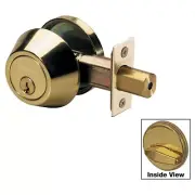 Master Lock Grd 3 Single Cylinder Deadbolt KW1 PB