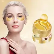 Under Eye Patches, Collagen Under Eyes Mask for Puffiness Eye Care, Hyaluronic Acid Deep Moisturizing Gold Eyes Gel Pads for Reducing Wrinkles, Improving Puffy Eyes Dark Circles, Men & Women, 60Pcs