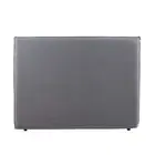 Juno Bedhead with Overlocked Slipcover Queen Size Wolf Grey with Grey Stitching