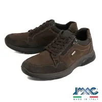 在飛比找momo購物網優惠-【IMAC】義大利側面拉鍊綁帶休閒鞋 棕色(253328-C