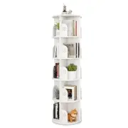 5 Tier Rotating Bookshelf, 360 Rotating Bookcase, Spinning Bookshelf Tower