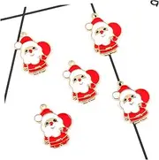 Anneome 10pcs Santa Claus Charms from Pendant Charms for Necklace Bracelet Keychain
