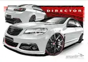 Holden Commodore VF II Director HC920 VF II DIRECTOR HERON WHITE A3 FRAMED PRINT