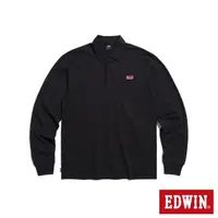 在飛比找momo購物網優惠-【EDWIN】男裝 小LOGO薄長袖POLO衫(黑色)